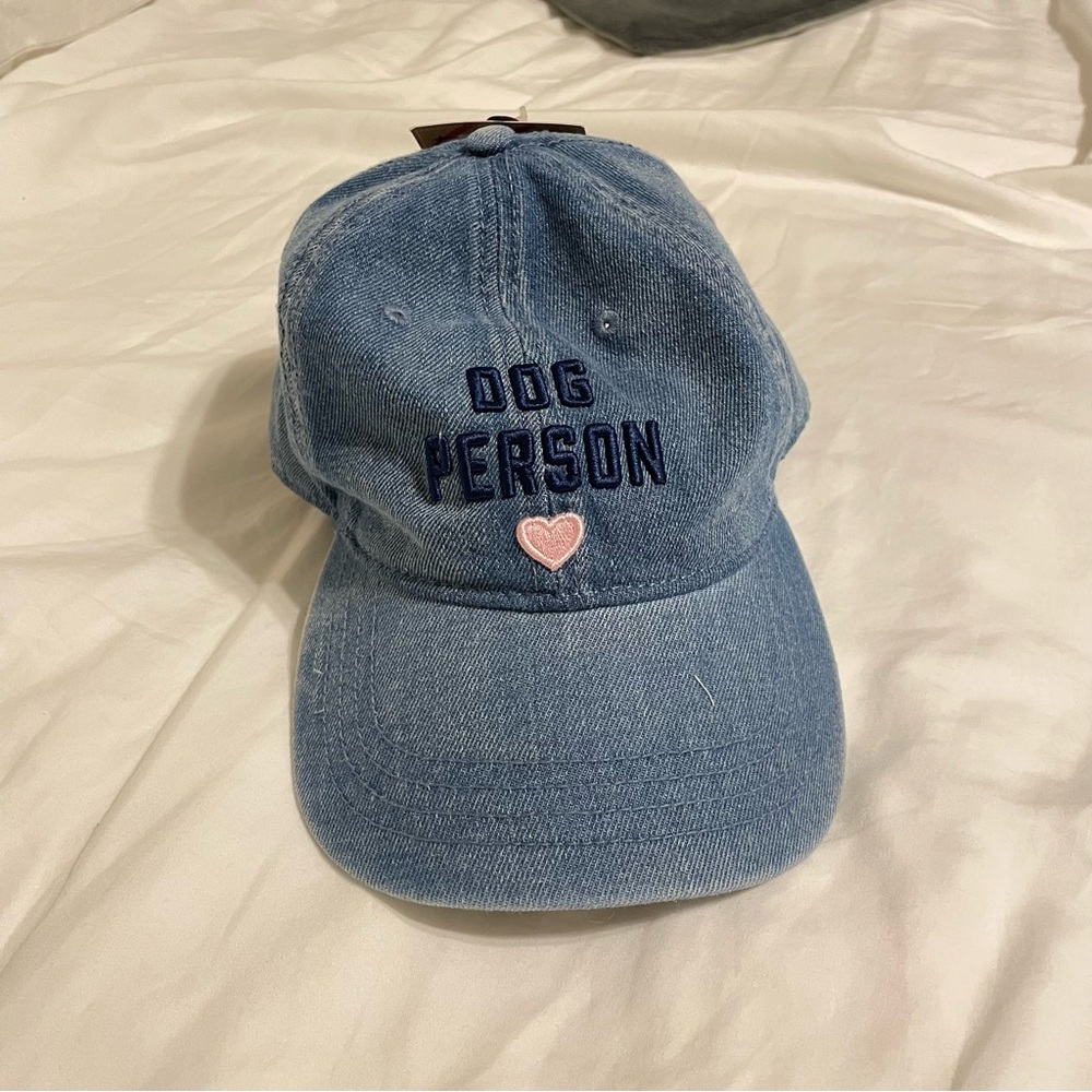 NWT Dog Person Embroidered Denim Hat